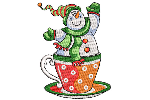 A Cup of Snowman: A Holiday Embroidery Review