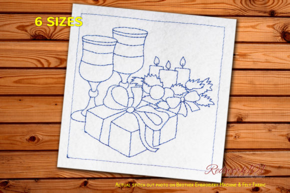 Christmas Celebration with Gifts Redwork – A Designer’s Review