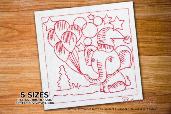 Christmas Elephant Lineart Design: Embroidery Review for Branded Merch