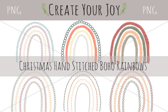 Christmas Embroidery Rainbow Sublimation for Apparel