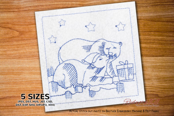 Christmas Polar Bear Redwork: A Designer's Honest Review
