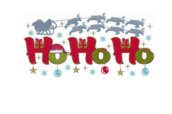Ho Ho Ho – A Joyful Christmas Embroidery Design for Personalized Gifts
