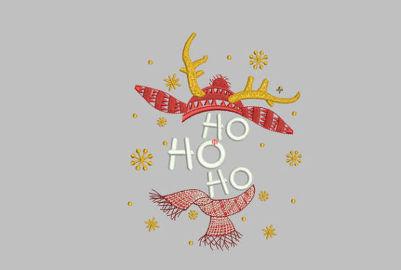 Ho Ho Ho with Reindeer and Santa