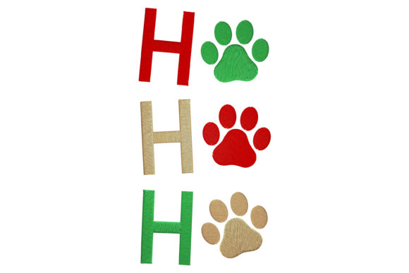 Ho Ho Paws: A Festive Embroidery Design for Holiday Products