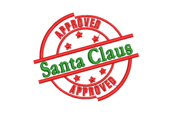 Santa Claus Shield Embroidery Design