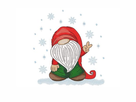 Winter Gnome Embroidery Design